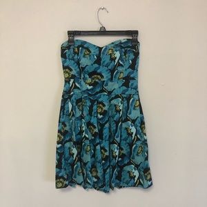 Strapless Floral Mini